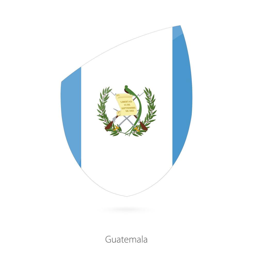 vlag van Guatemala in de stijl van rugby icoon. vector