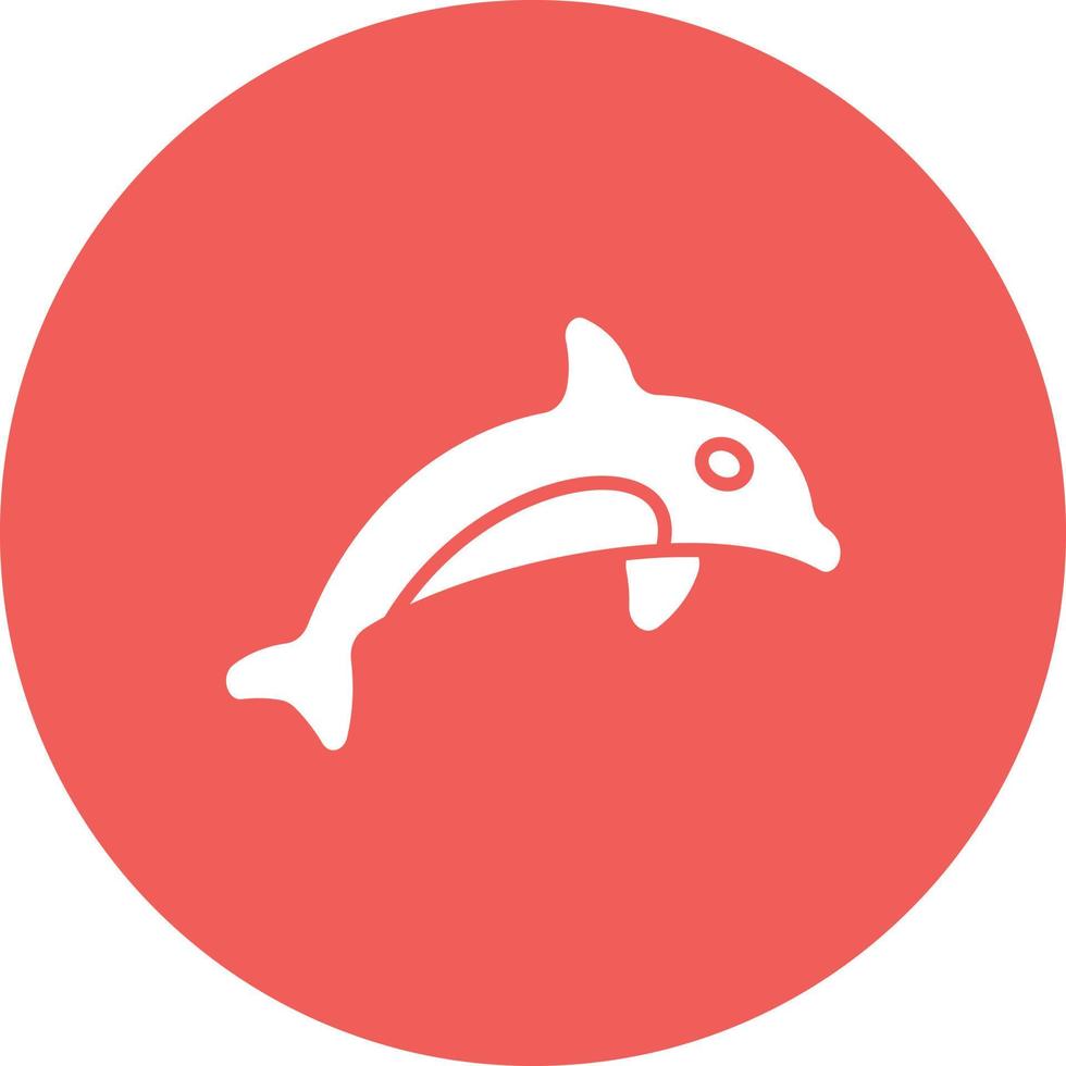 dolfijn glyph cirkel achtergrond icoon vector