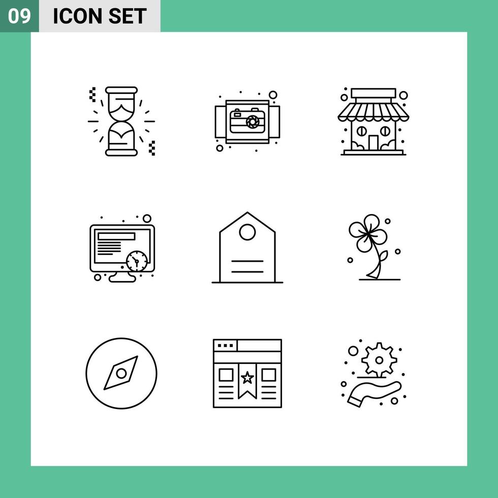 schets pak van 9 universeel symbolen van slogan eenvoudig markt werk schema bewerkbare vector ontwerp elementen