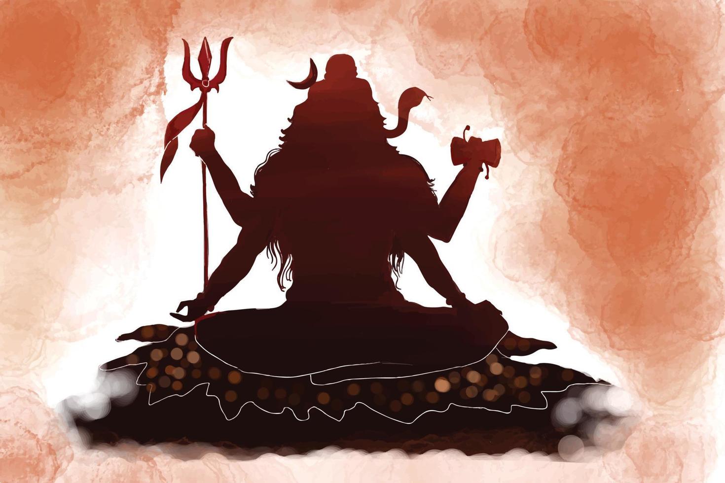 maha shivratri festival zegeningen vakantie kaart achtergrond vector