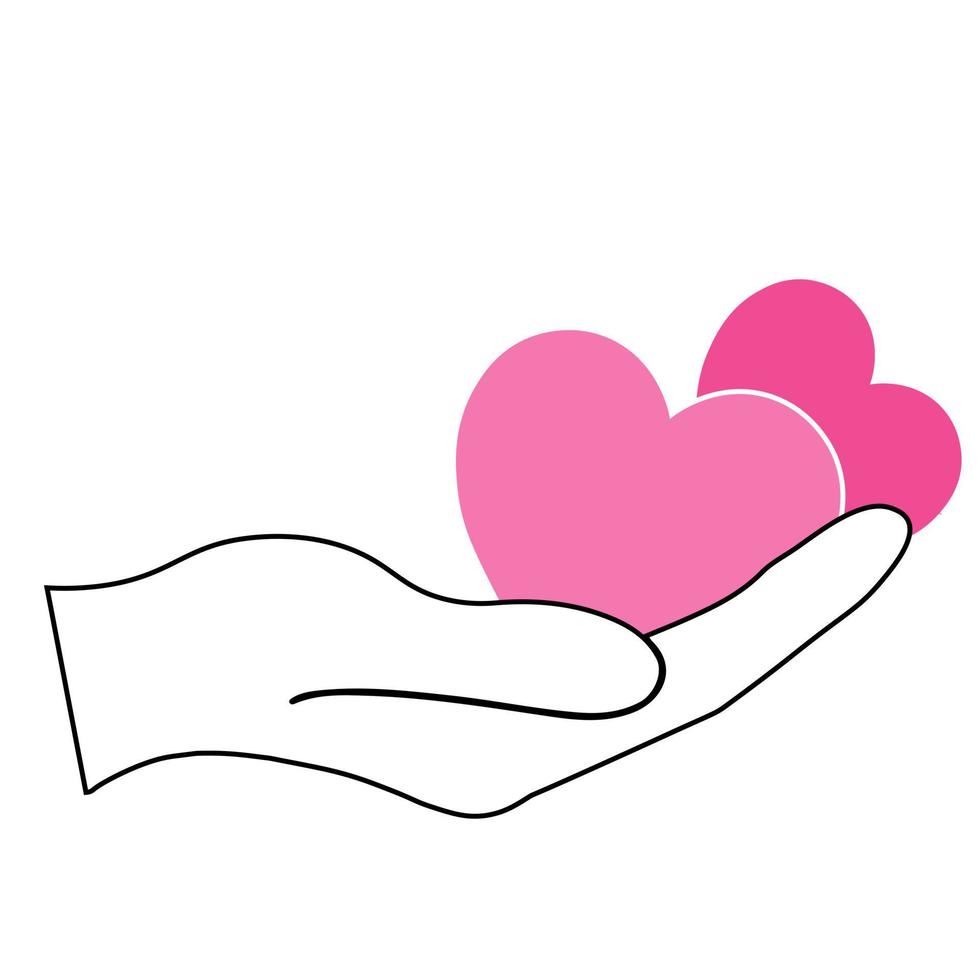 eenvoudige illustratie van hart pictogram voor st. Valentijnsdag vector