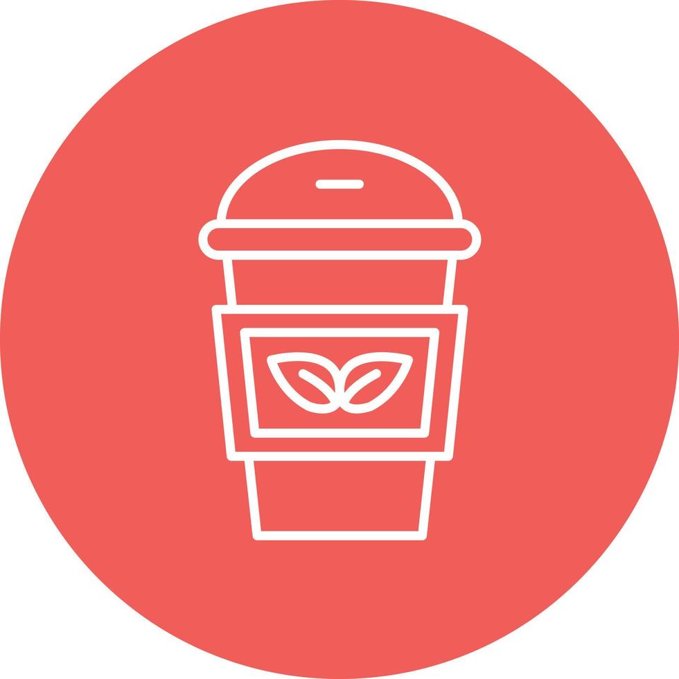 munt koffie lijn cirkel achtergrond icoon vector