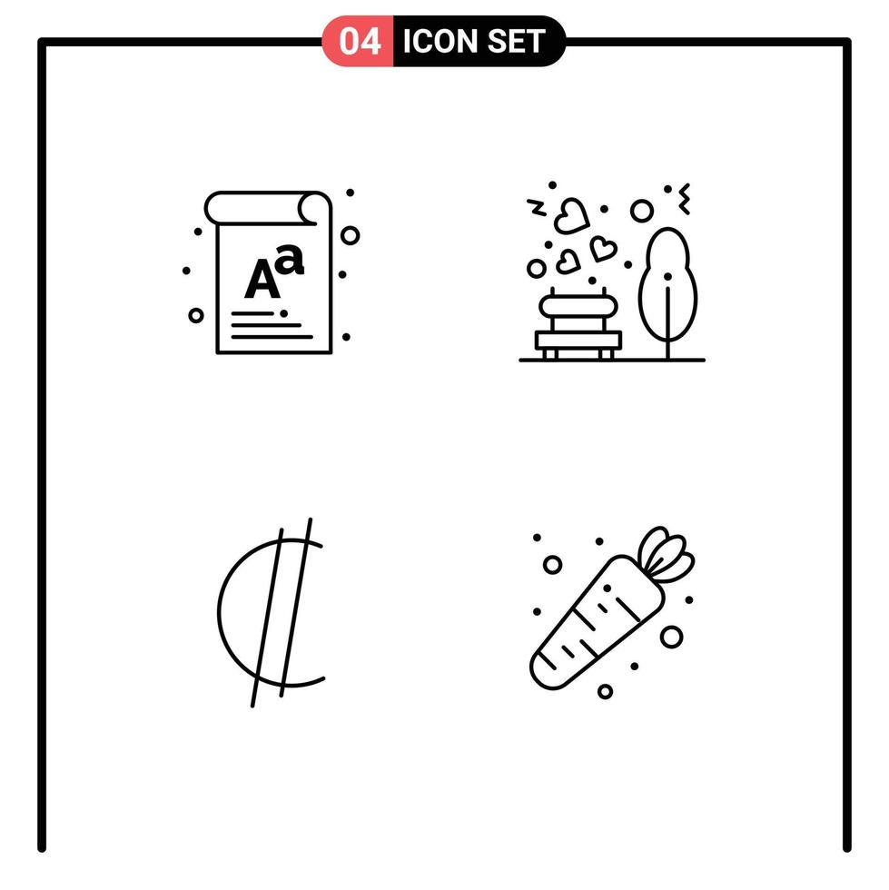 4 creatief pictogrammen modern tekens en symbolen van brief costa bord park ricaanse bewerkbare vector ontwerp elementen