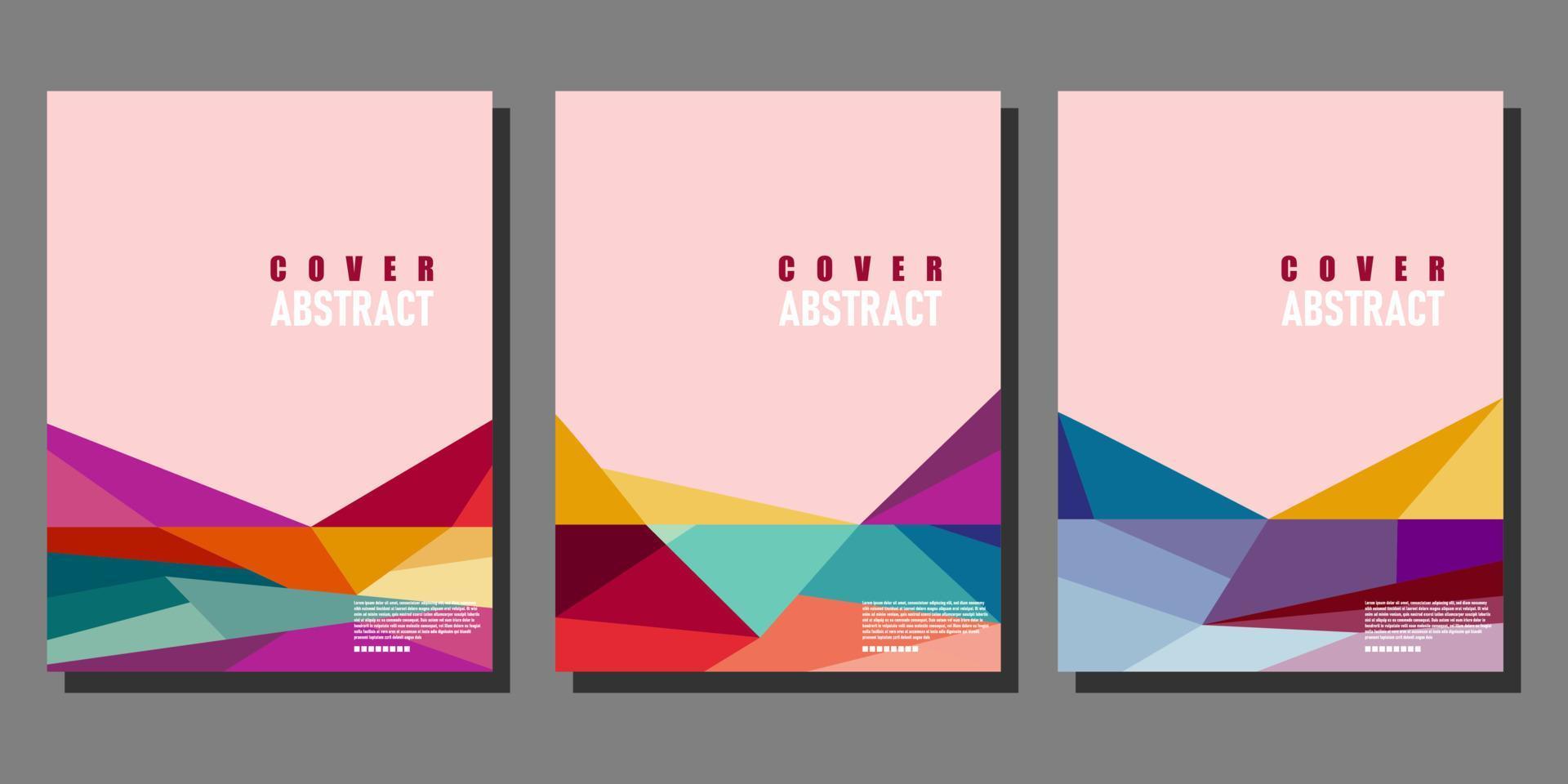 verzameling van abstract meetkundig covers posters en Sjablonen vector