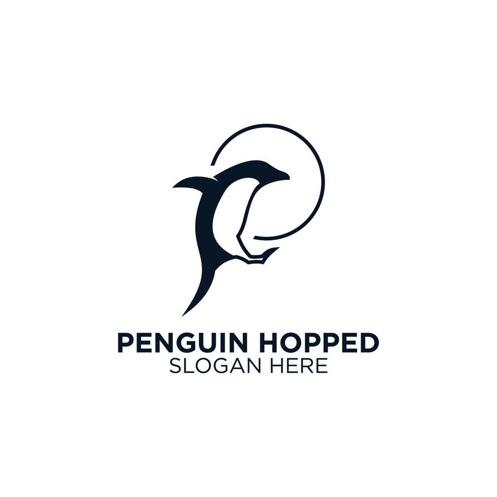 pinguïn silhouet logo ontwerp sjabloon vector