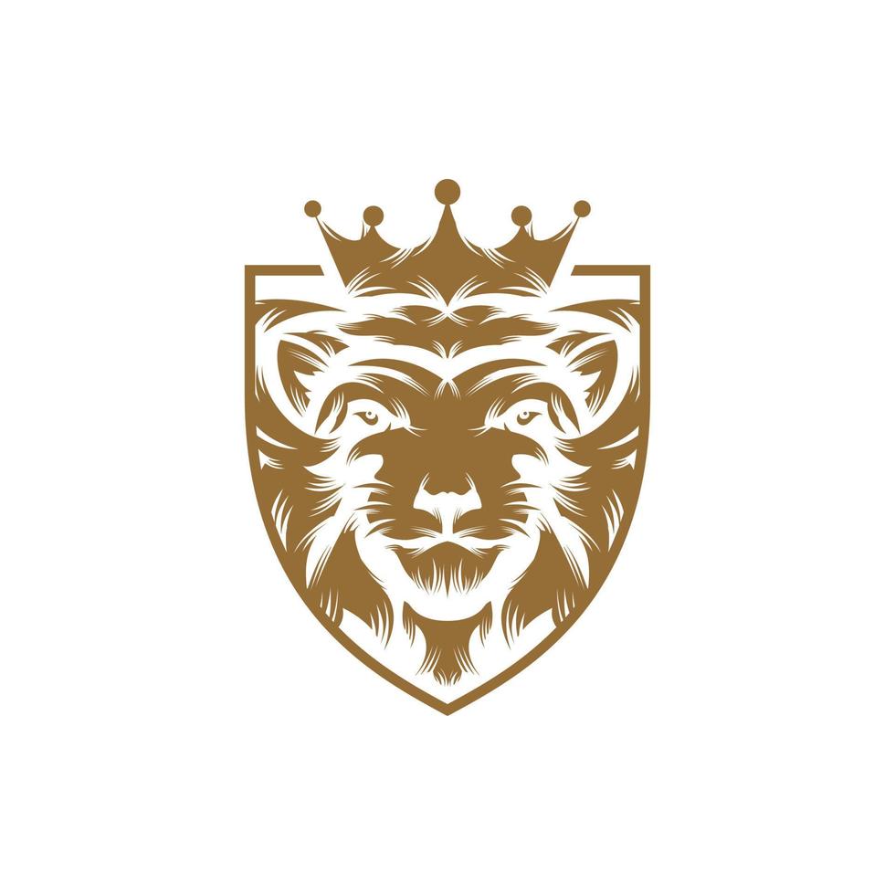 leeuw koning vector logo ontwerp inspiratie