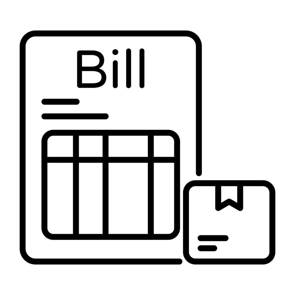 een icoon van levering factuur in modern en modieus stijl, vector