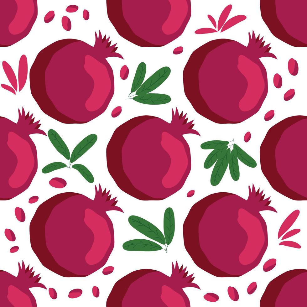 naadloos patroon met granaatappels. decoratief patronen van de granaatappel fruit vector