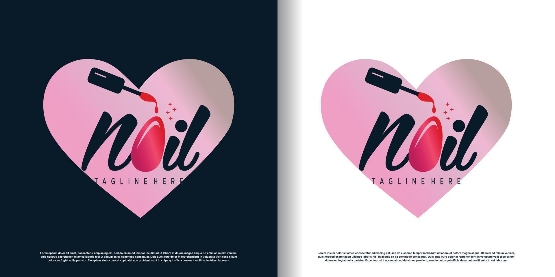 nagel logo icoon met modern creatief en uniek concept premie vector