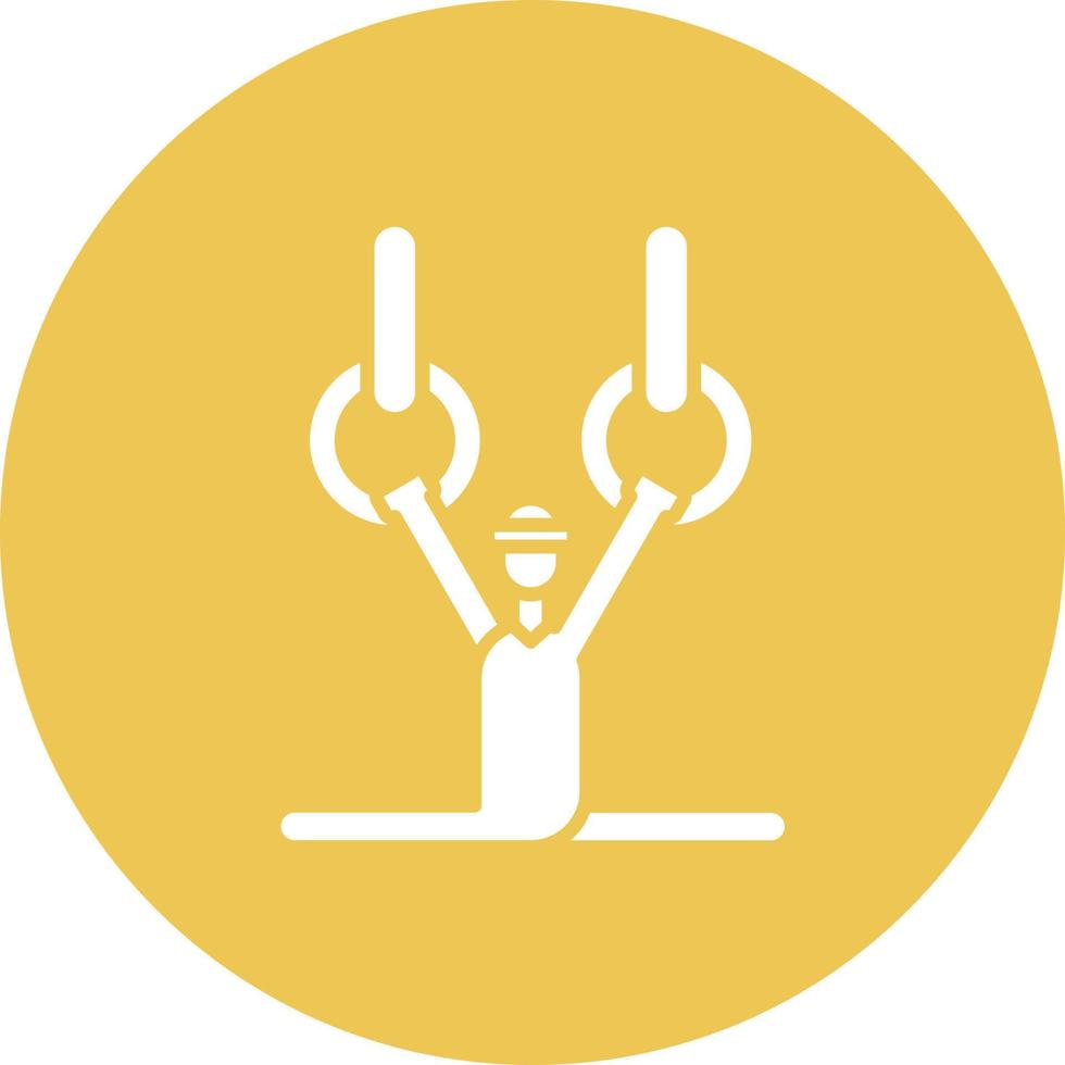 gymnast glyph cirkel achtergrond icoon vector