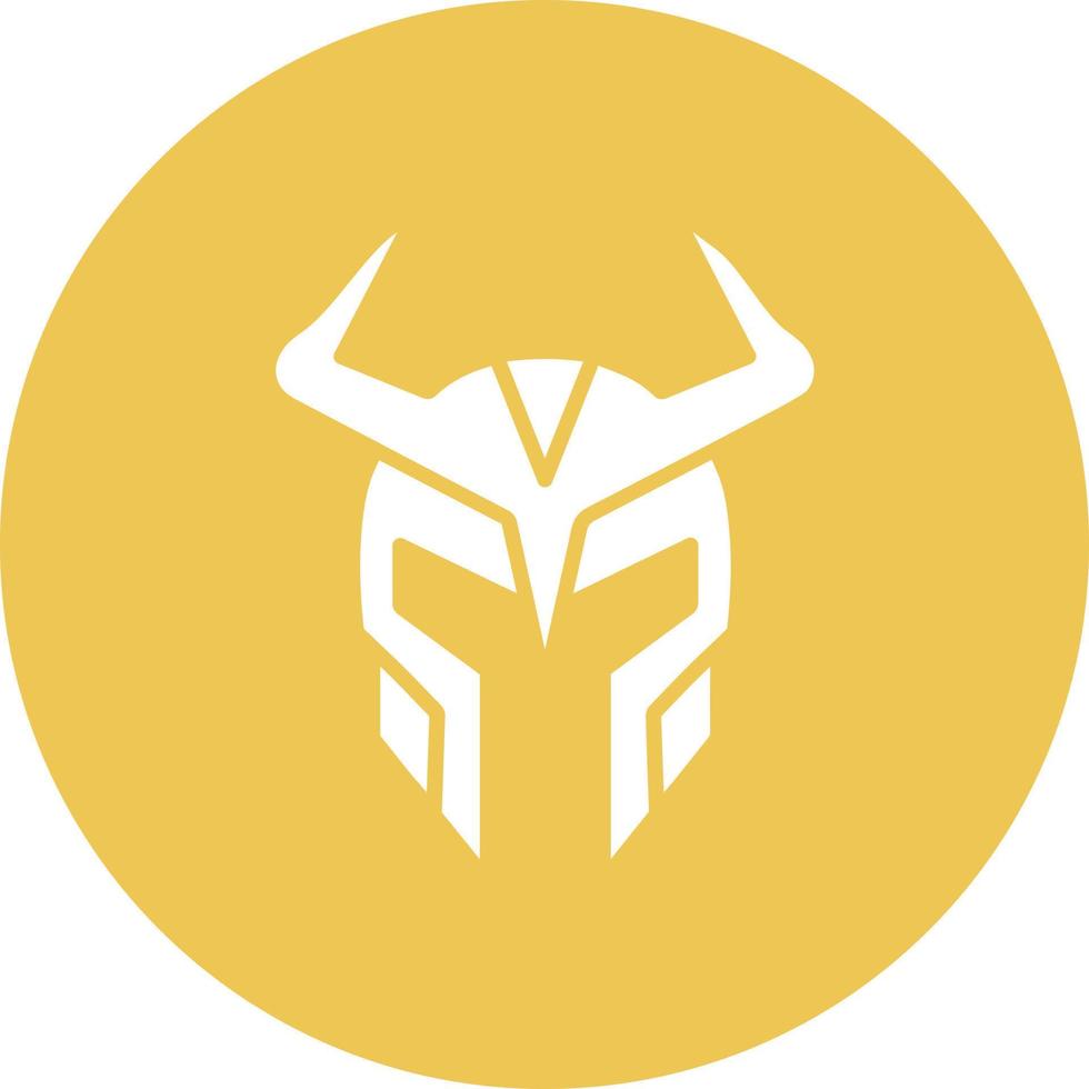 viking helm glyph cirkel achtergrond icoon vector