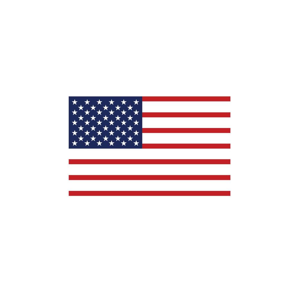 vector Verenigde Staten van Amerika, Amerika vlag Aan wit achtergrond
