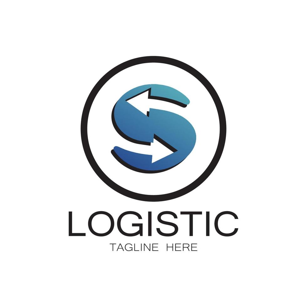 logistiek logo icoon illustratie vector ontwerp distributie symbool levering van goederen economie financiën