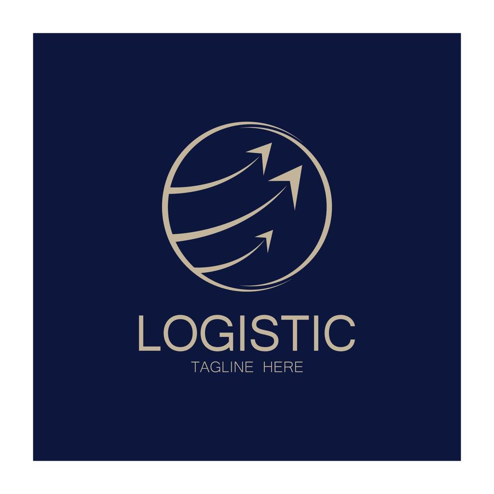 logistiek logo icoon illustratie vector ontwerp distributie symbool levering van goederen economie financiën