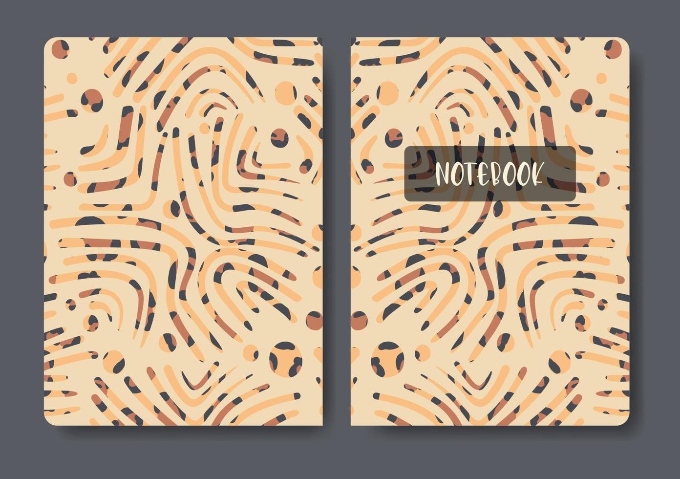 Hoes met dier huid patroon. koel kleurrijk achtergronden. van toepassing voor ontwerper en notitieboekjes, eerste en laatste a5 bladzijde. eps10 vector sjabloon