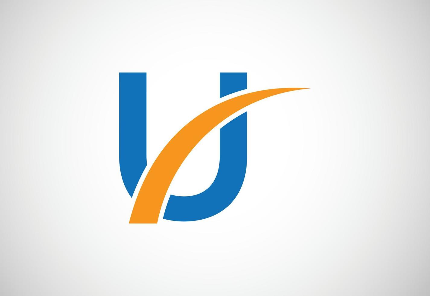 brief u logo ontwerp sjabloon, vector illustratie