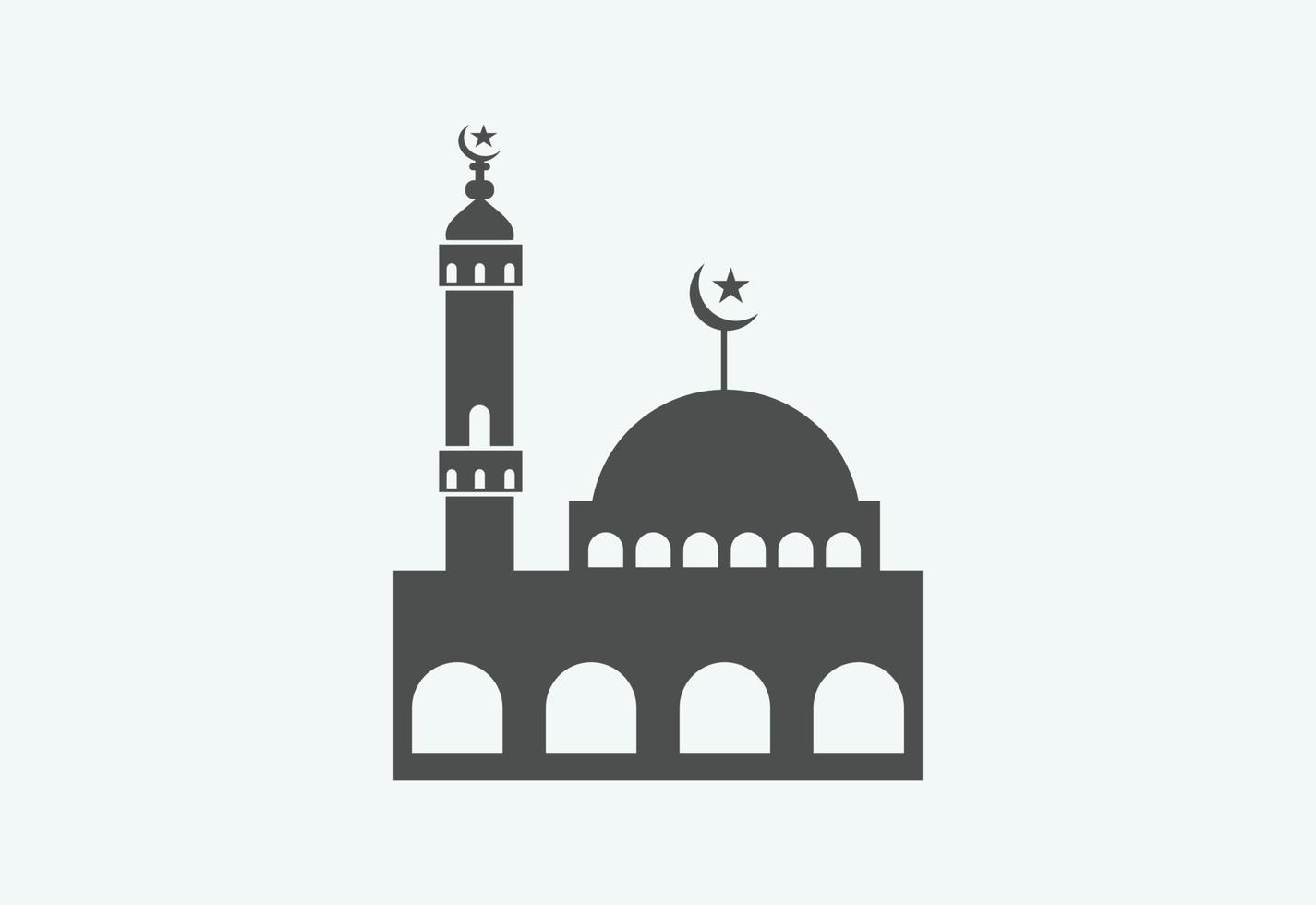 moskee logo ontwerp, Islamitisch logo sjabloon, vector illustratie