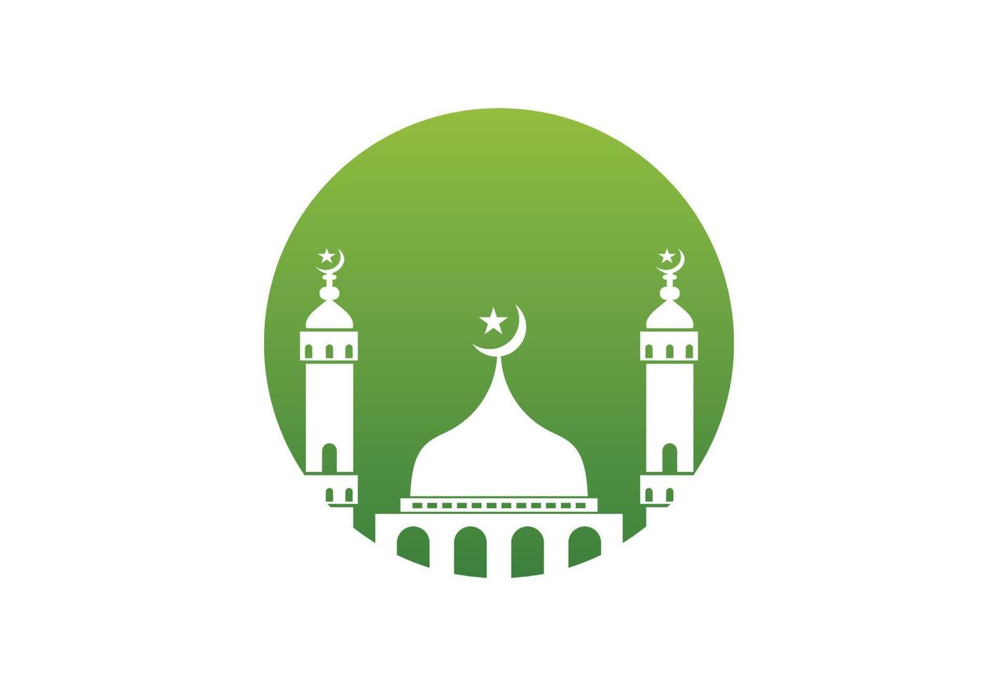 moskee logo ontwerp, Islamitisch logo sjabloon, vector illustratie