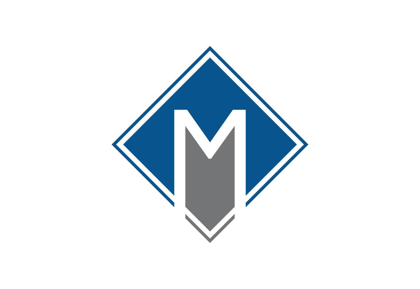 brief m logo ontwerp sjabloon, vector illustratie