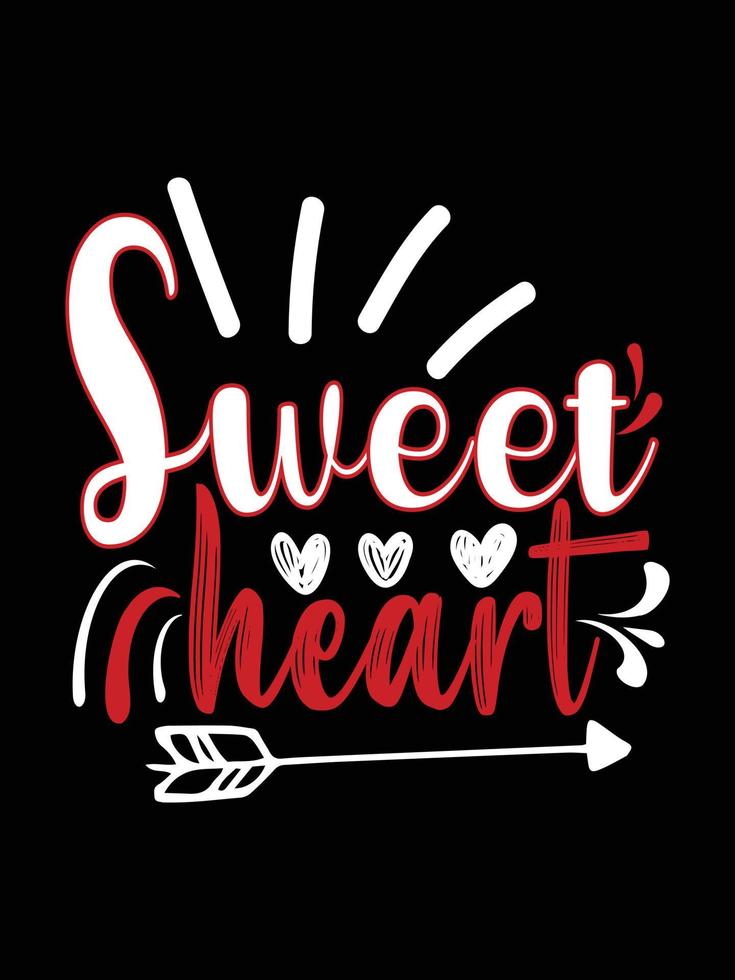 Valentijn typografie schattig bruiloft belettering t-shirt ontwerp vector