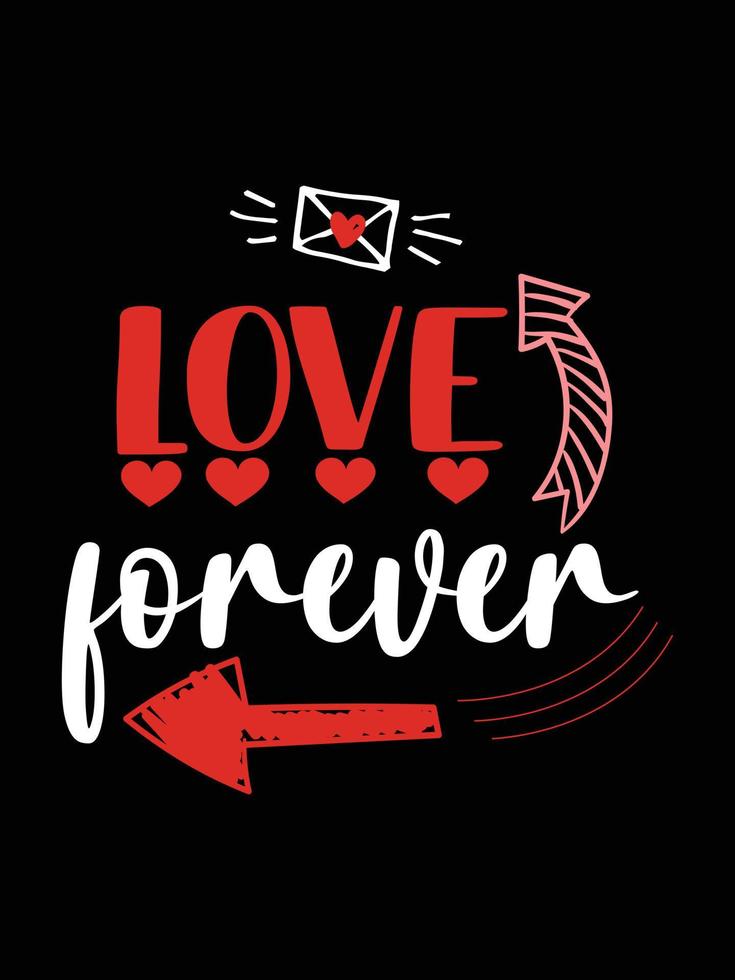 Valentijn typografie schattig bruiloft belettering t-shirt ontwerp vector