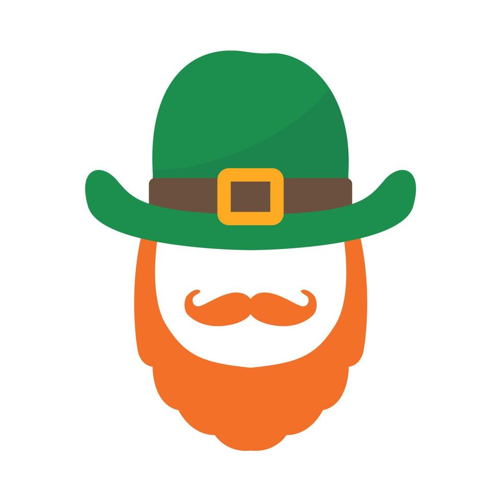 heilige Patrick dag element van tekens elf van Ierse folklore met groen hoed vector