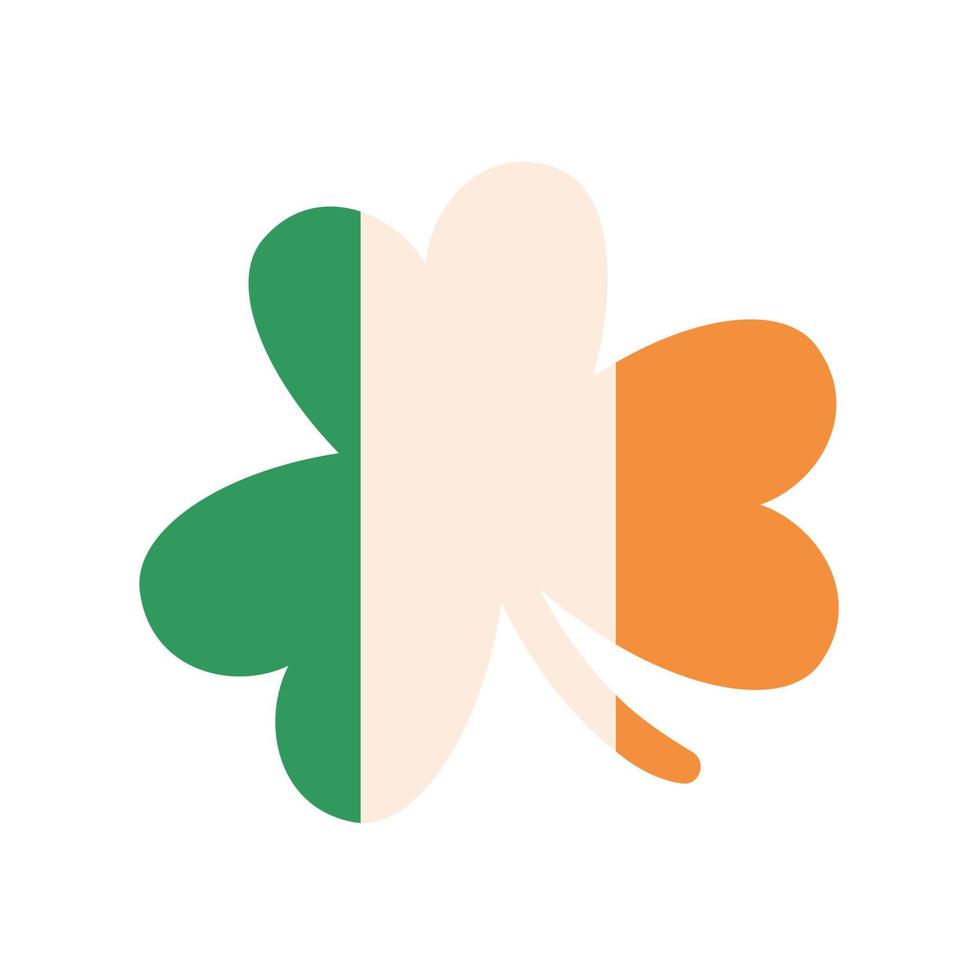 Iers vlag Aan Klaver blad achtergrond voor st. Patrick dag partij decoraties vector