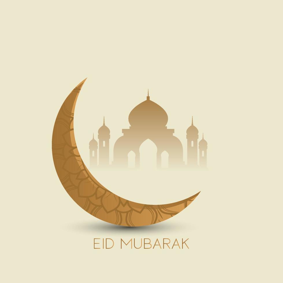 eid mubarak islamitische wenskaart, poster, bannerontwerp, vectorillustratie vector