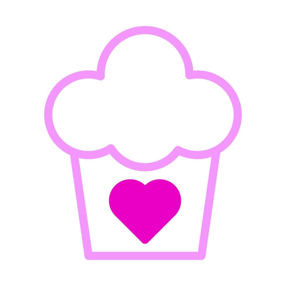 taart icoon dualtone roze stijl Valentijn vector illustratie perfect.