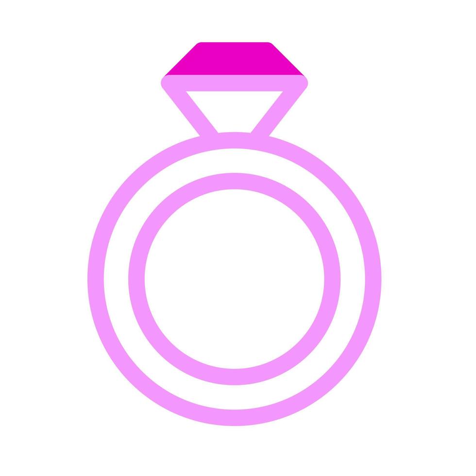 ring icoon dualtone roze stijl Valentijn vector illustratie perfect.