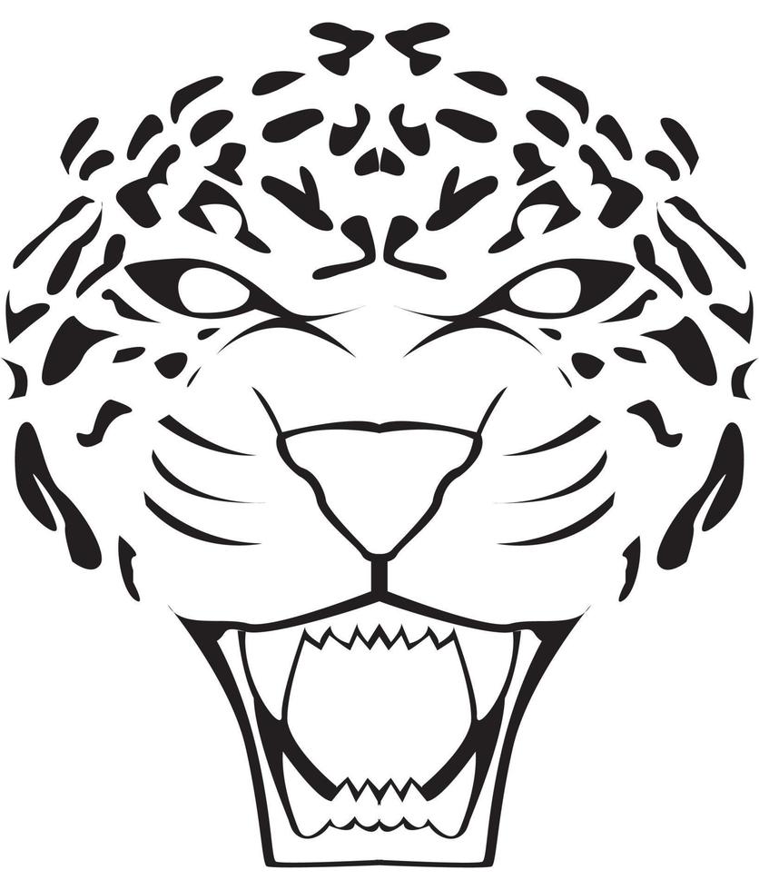 tijger illustratie ontwerp gezicht embleem symbool vector