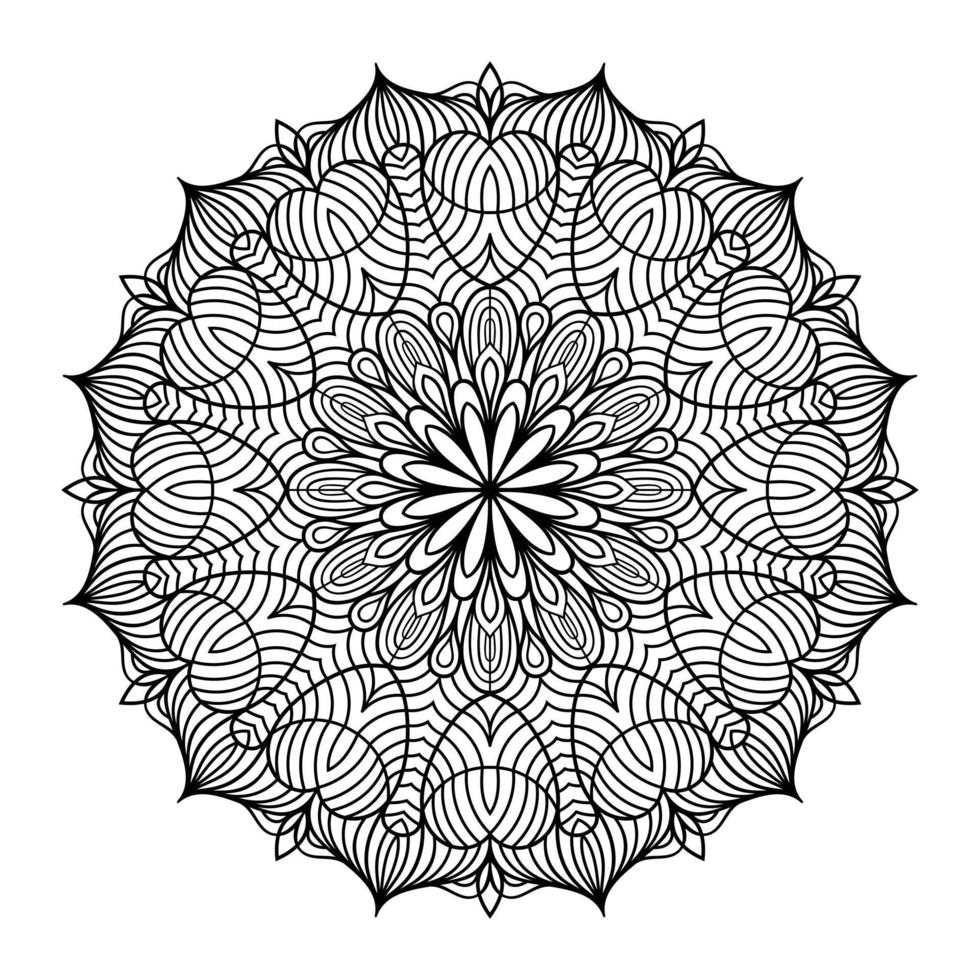 mandala bloemen lijn kunst geschetst tekening voor kleur Pagina's interieur, mandala bloemen kleur bladzijde vector