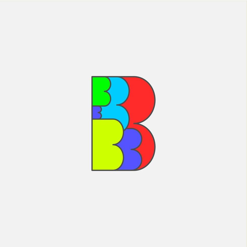 brief b icoon logo vector ontwerp sjabloon