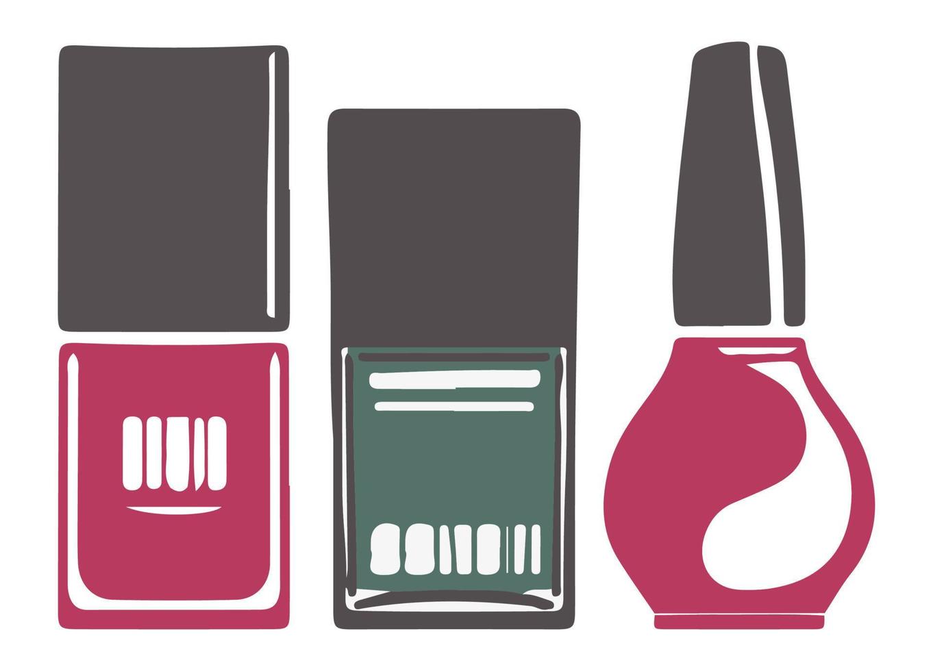 manicure en pedicure uitrusting met nagel poetsmiddelen reeks vector