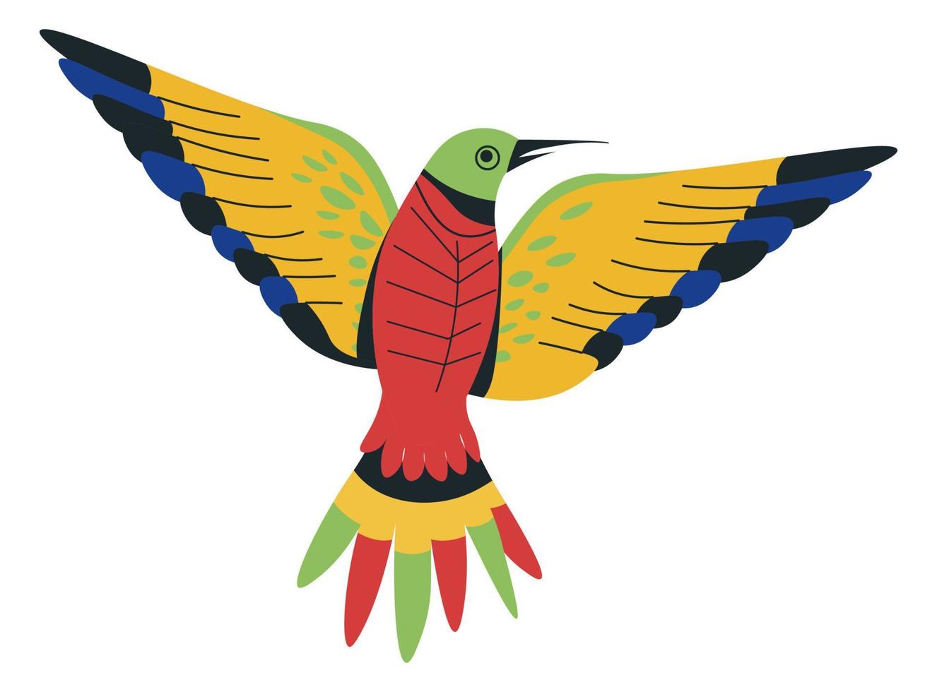 Australisch koning papegaai met uitgerekt Vleugels vector
