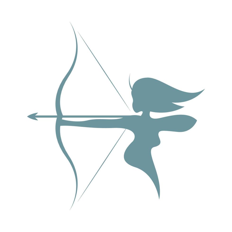boogschieten icoon logo ontwerp vector