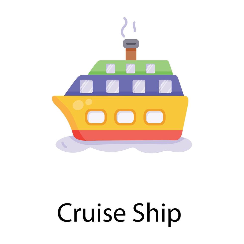 trendy cruiseschip vector