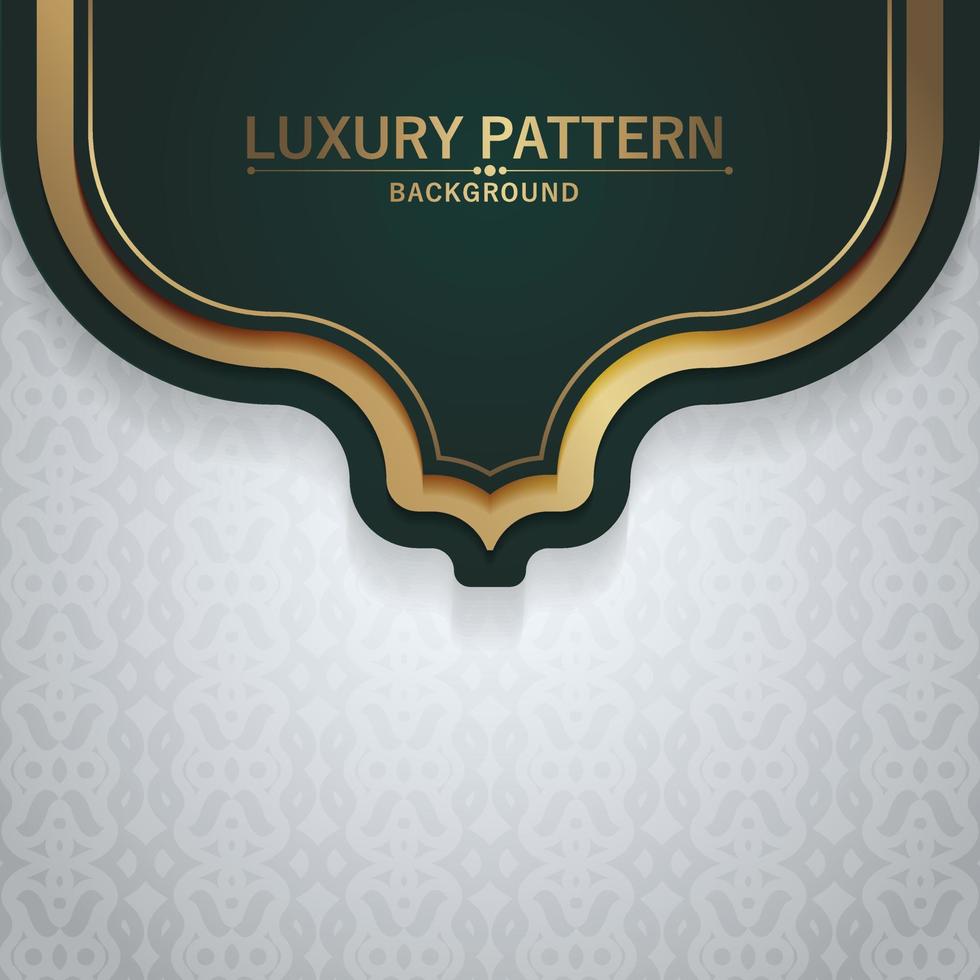 luxe zwart-witte achtergrond met randpatroon vector