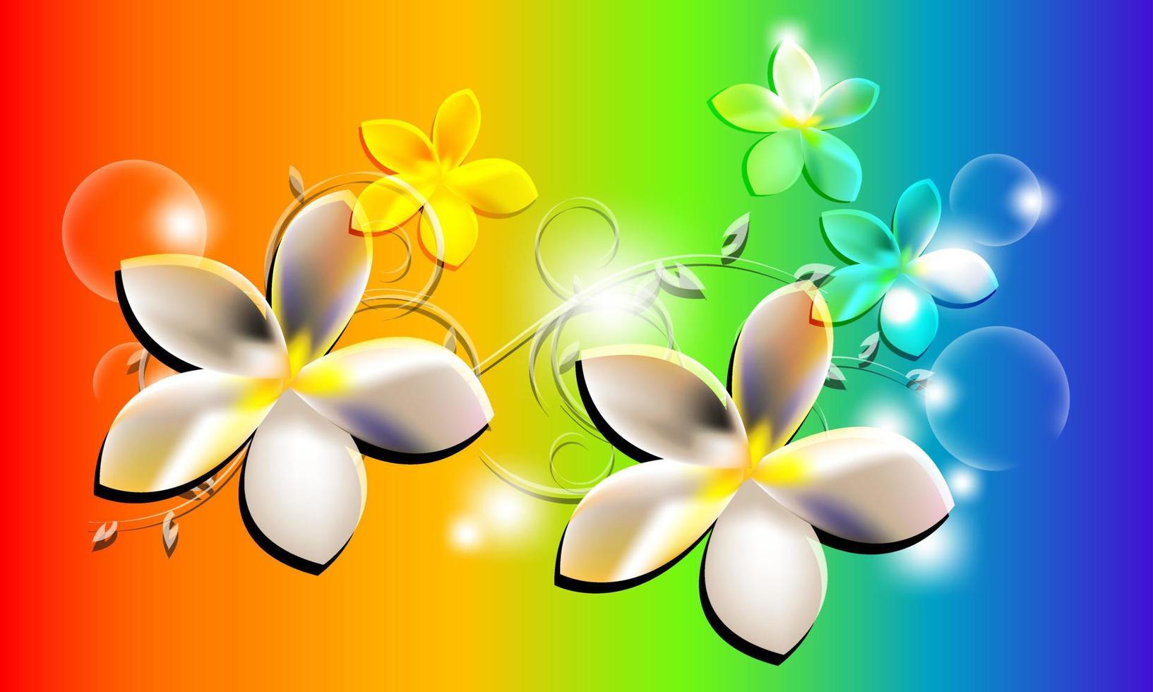 abstract kleurrijk bloemen mooi vloeistof Golf achtergrond vector