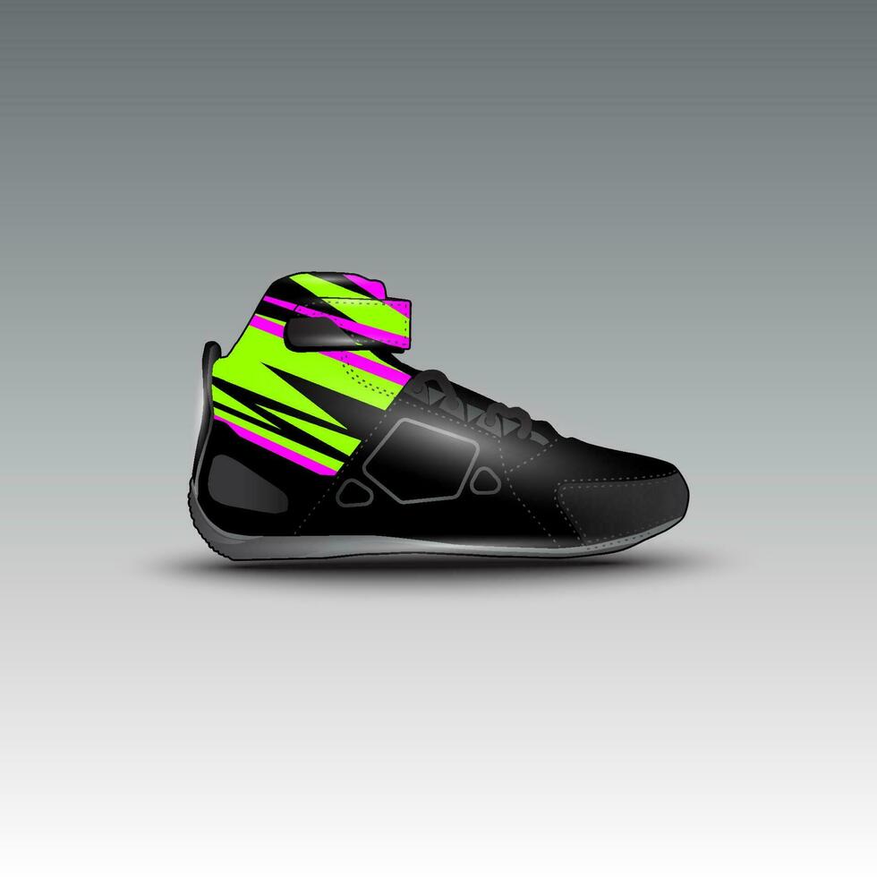 ontwerp van slepen ras schoenen met gravis racing vector motief