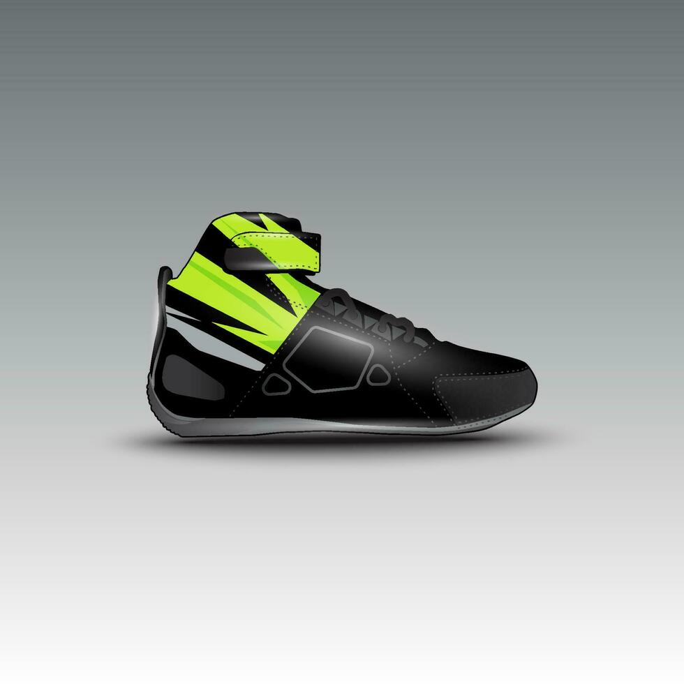 ontwerp van slepen ras schoenen met gravis racing vector motief