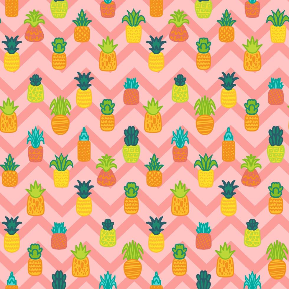 hele ananas vector naadloze patroon