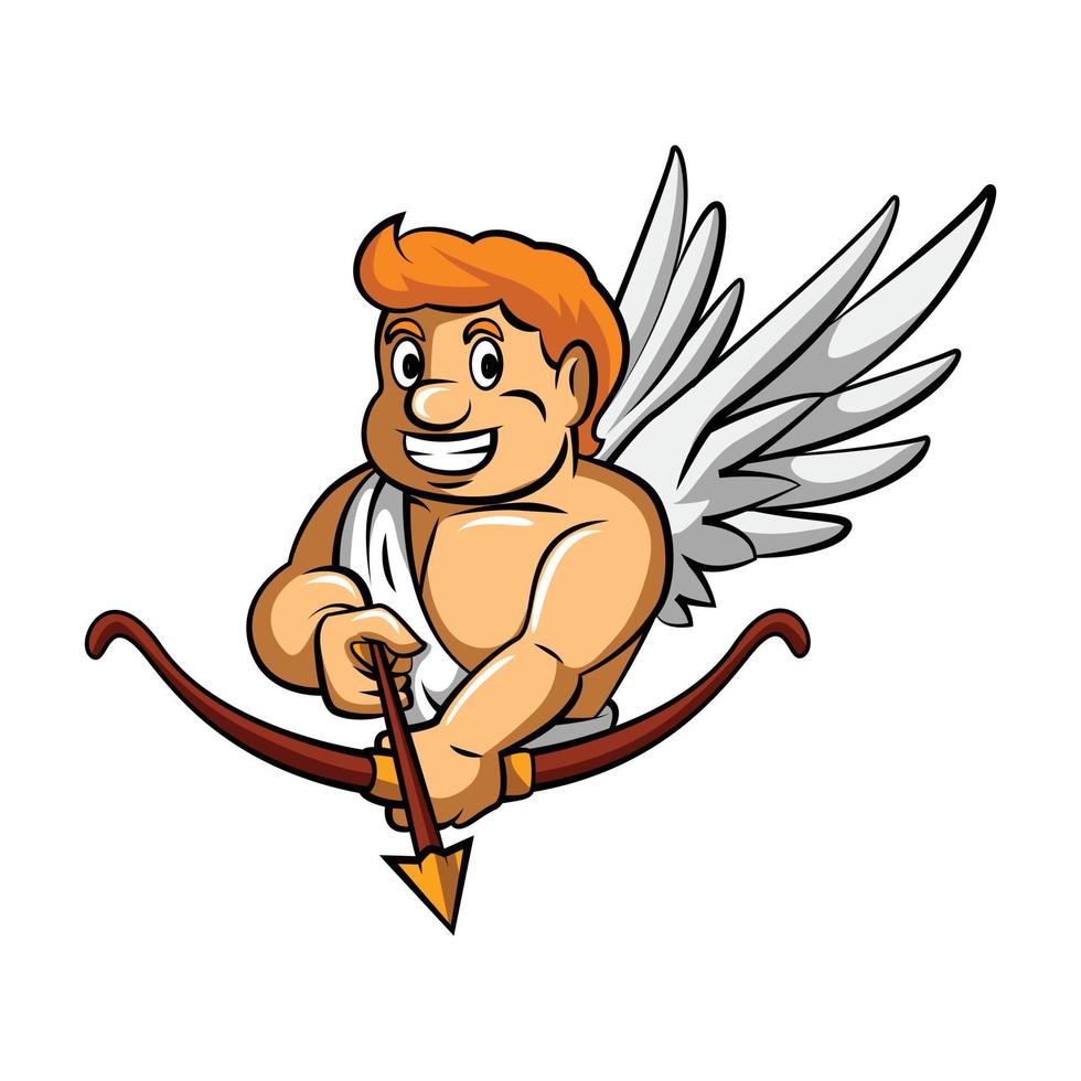 Cupido pijl mascotte illustratie vector