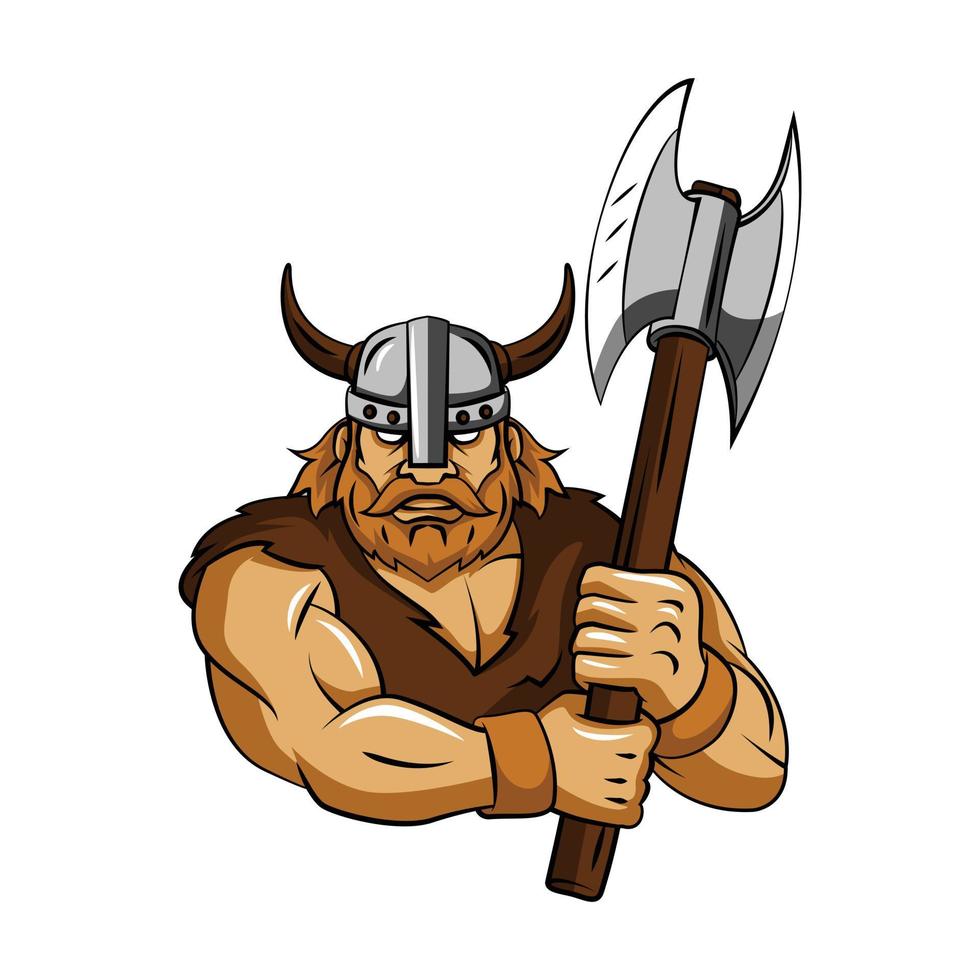 viking bijl mascotte vector