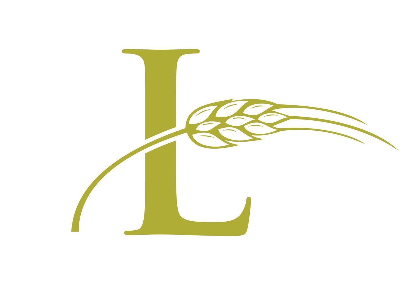 brief l landbouw logo boerderij vector