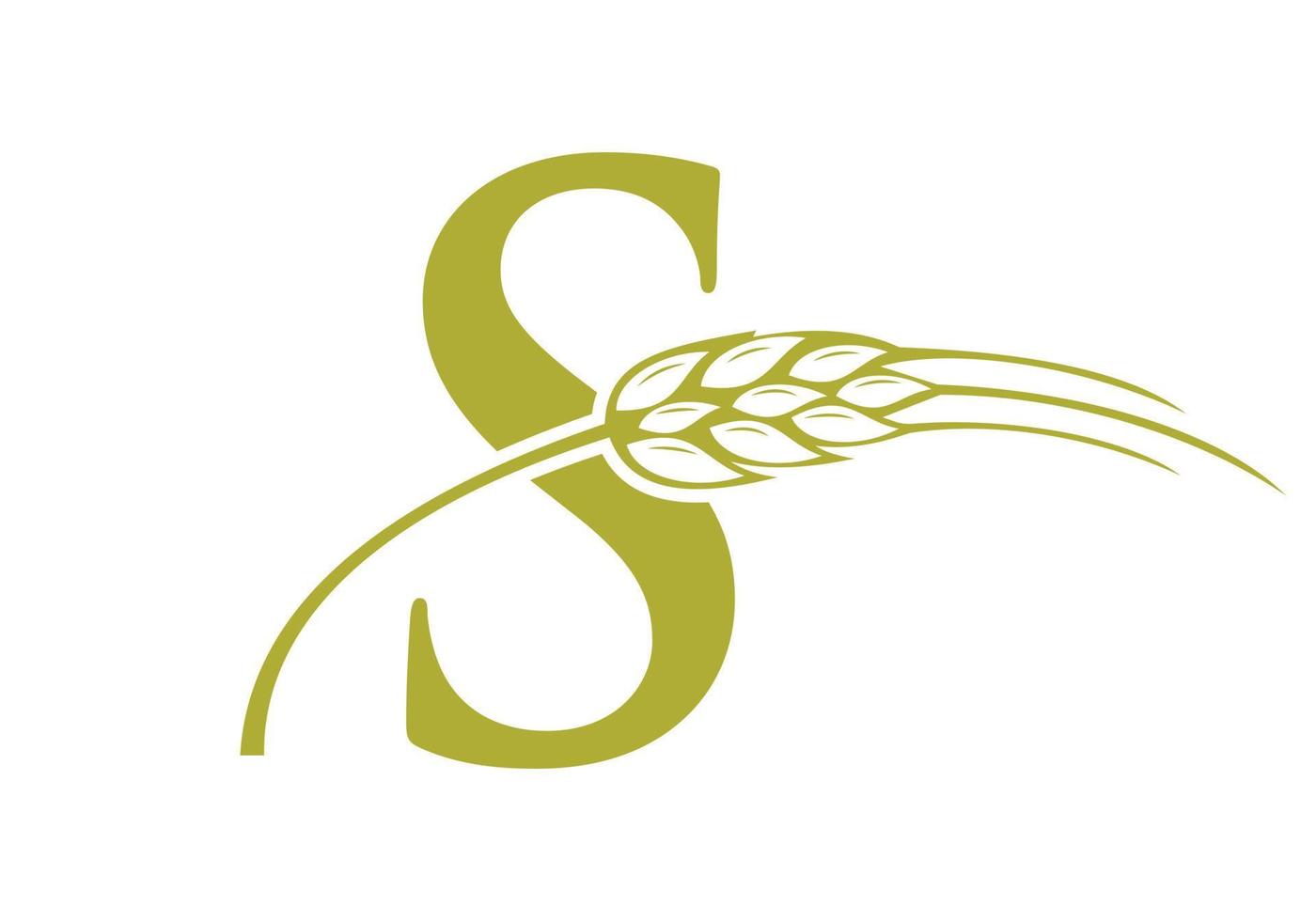 brief s landbouw logo boerderij vector