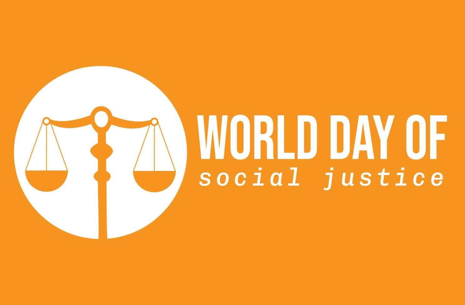 wereld dag van sociaal gerechtigheid sjabloon vector