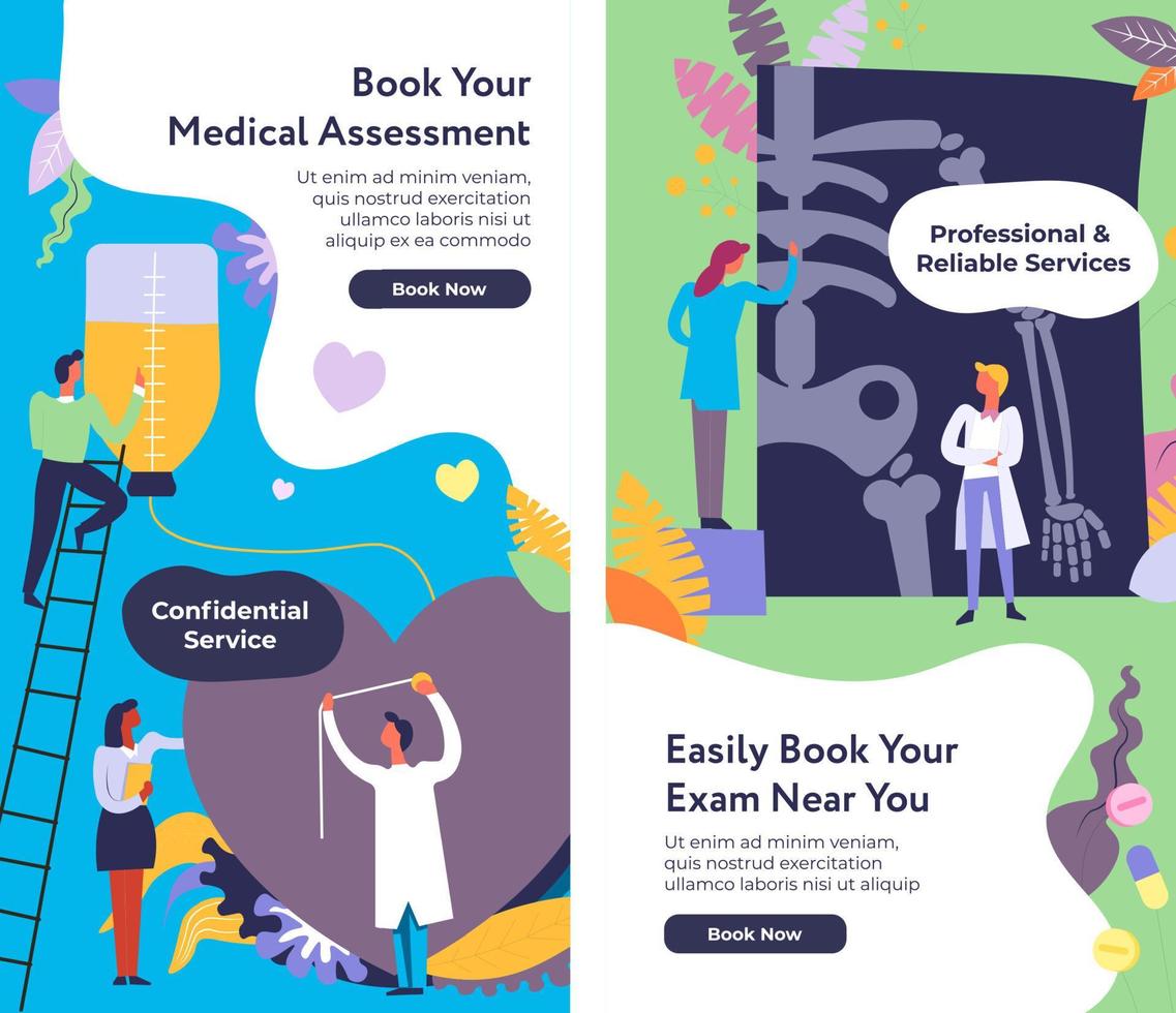 boek uw medisch afspraak online, website vector