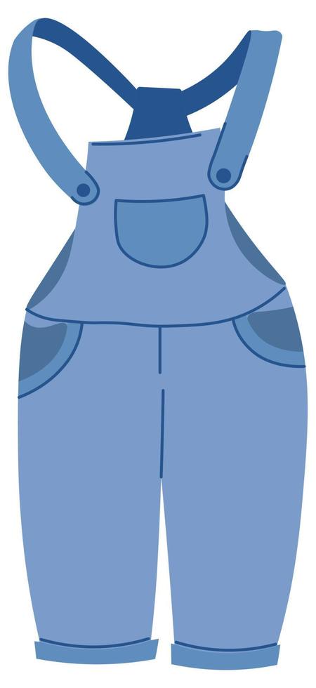 denim romper voor kinderen, mouwloos kleren vector