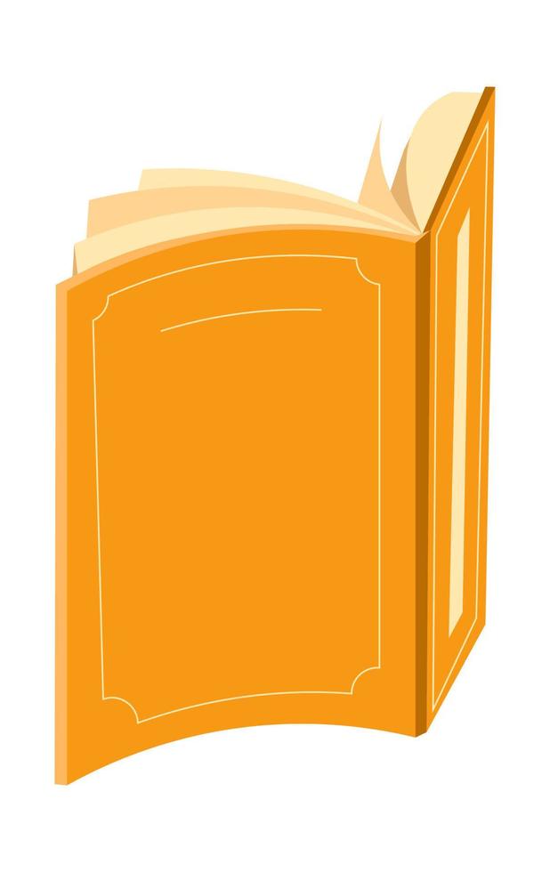 Open boek of dagboek in zacht omslag, leerling leerboek vector